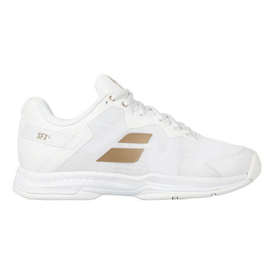 Женские теннисные кроссовки Babolat Sfx 3 All Court Shoe - White, Gold