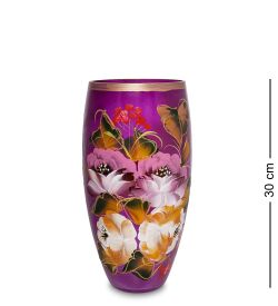 VZ-548 Ваза стеклянная «Жостово» h-300 (бочонок)