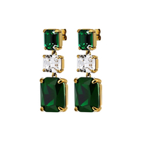Серьги Dyrberg Kern ESMARA SG EMERALD GREEN / CRYSTAL 470150