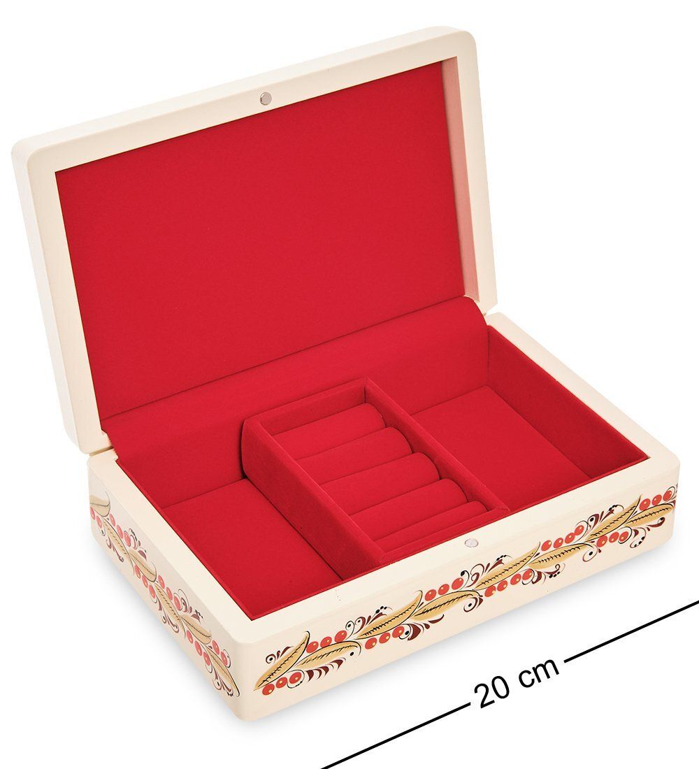 KH-13 Шкатулка деревянная 200х130 с хохломской росписью