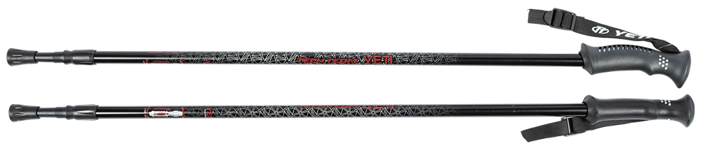 Палки треккинговые (для скандинавской ходьбы) YETI, ALU, 115-135 см, 2-х секционные, диаметр 16/14 м