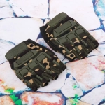 Перчатки туристические камуфляж без пальцев KF75