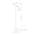 Напольный светильник со стеклянным плафоном 01187/1 черный