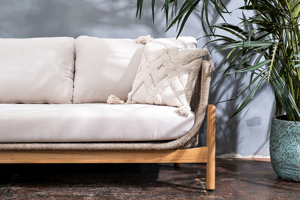 Диванная группа из тика Joygarden ТАЛАРА L, Natural Teak, бежевый