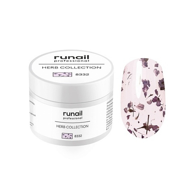 RuNail Гель-лак с сухоцветами Herb collection, 5г сиреневый