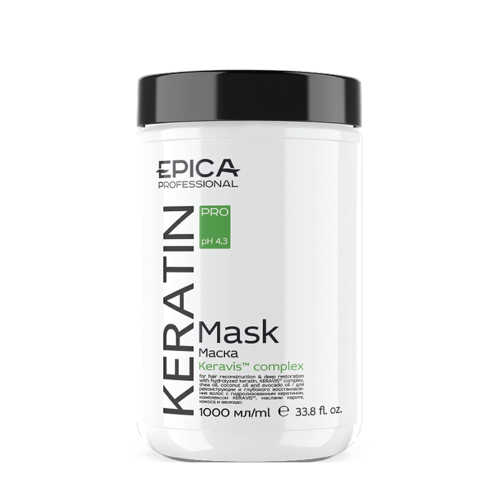EPICA Professional Маска для реконструкции и глубокого восстановления волос, Keratin PRO, 1000 мл