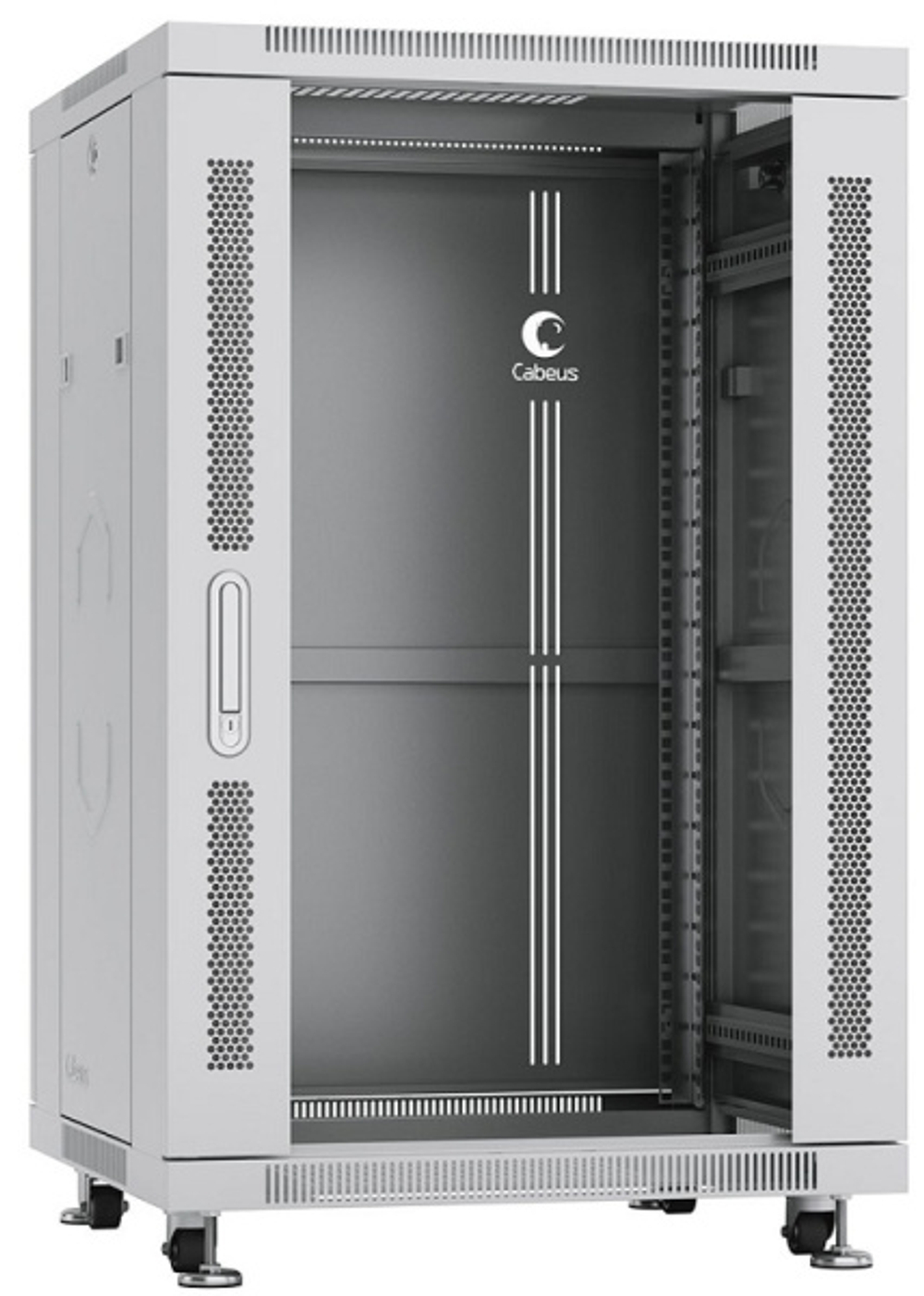 Шкаф напольный 19", 18U Cabeus SH-05C-18U60/100