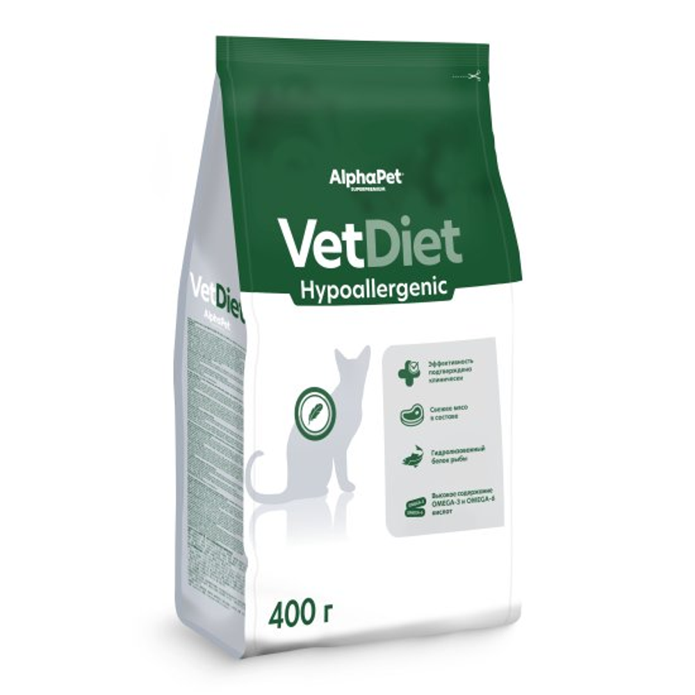 ALPHA PET Vet diet Hypo Сухой корм для собак при пищевых аллергиях 0,5 кг