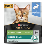 Purina Pro Plan Sterilised Сухой корм для стерилизованных кошек с кроликом, Промо 400+200