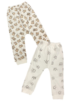 Набор ползунков 2шт. Короны, медвежата, р. 80, молочный (Bloom Baby)