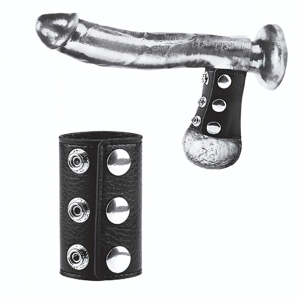 Чёрная утяжка на кнопках 100% PVC STRAP WITH METAL SNAP (Цвет: черный)