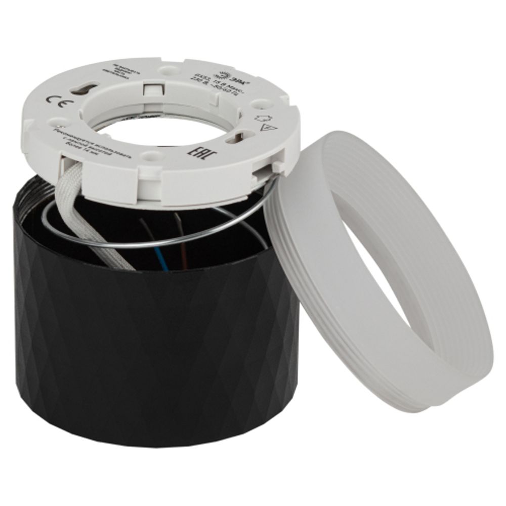 Светильник настенно-потолочный спот ЭРА OL37 BK под GX53 IP20 черный | Накладные светильники