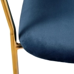 Комплект из 4-х стульев Bradex Home Turin синий, золотые ножки