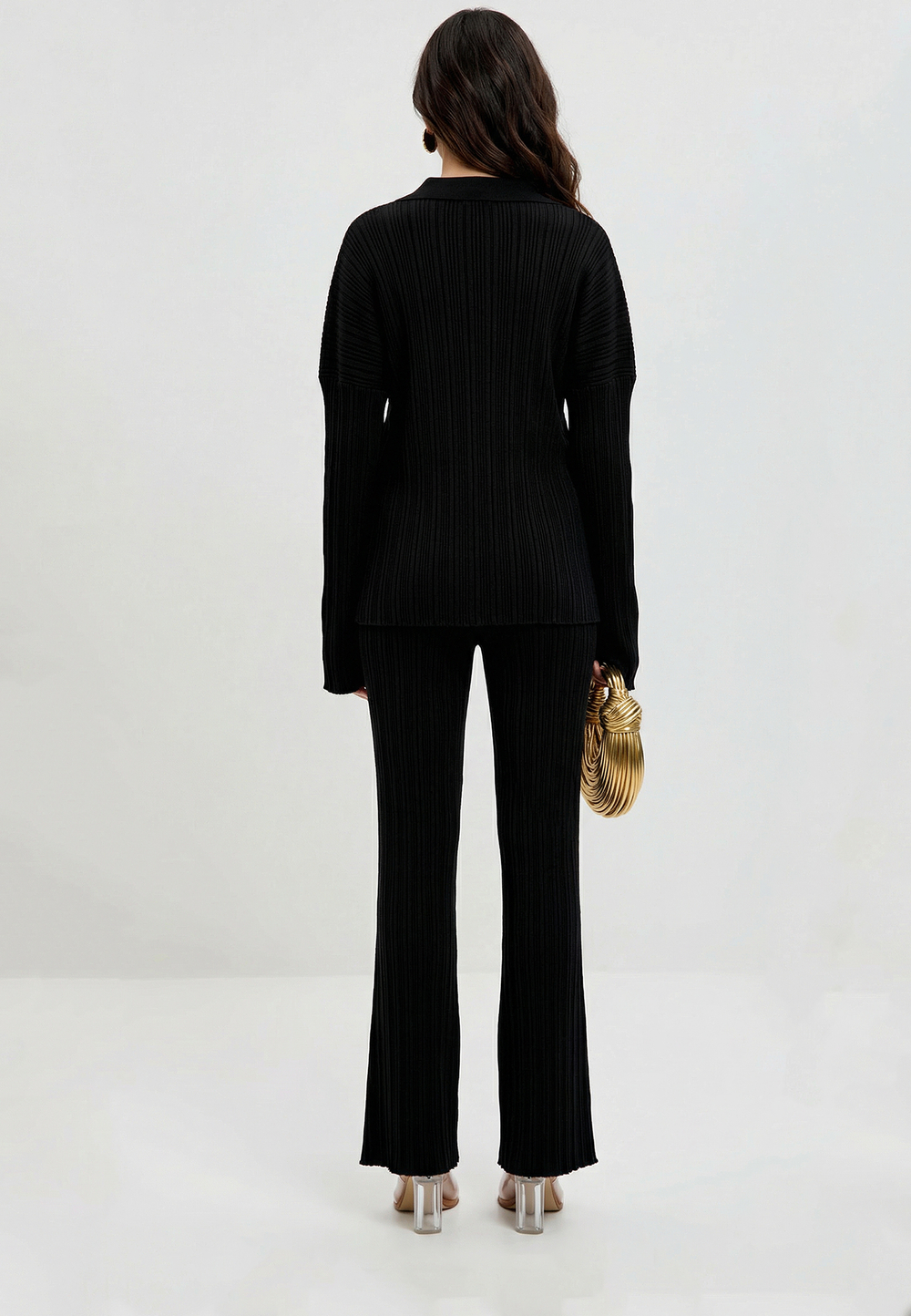 Кардиган в рубчик