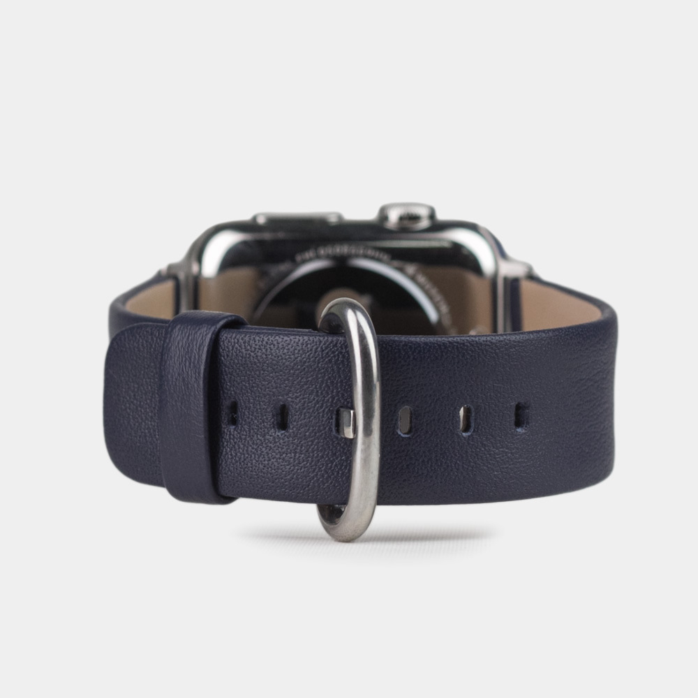 Ремешок для Apple Watch 42/44mm Classic из кожи теленка синего цвета
