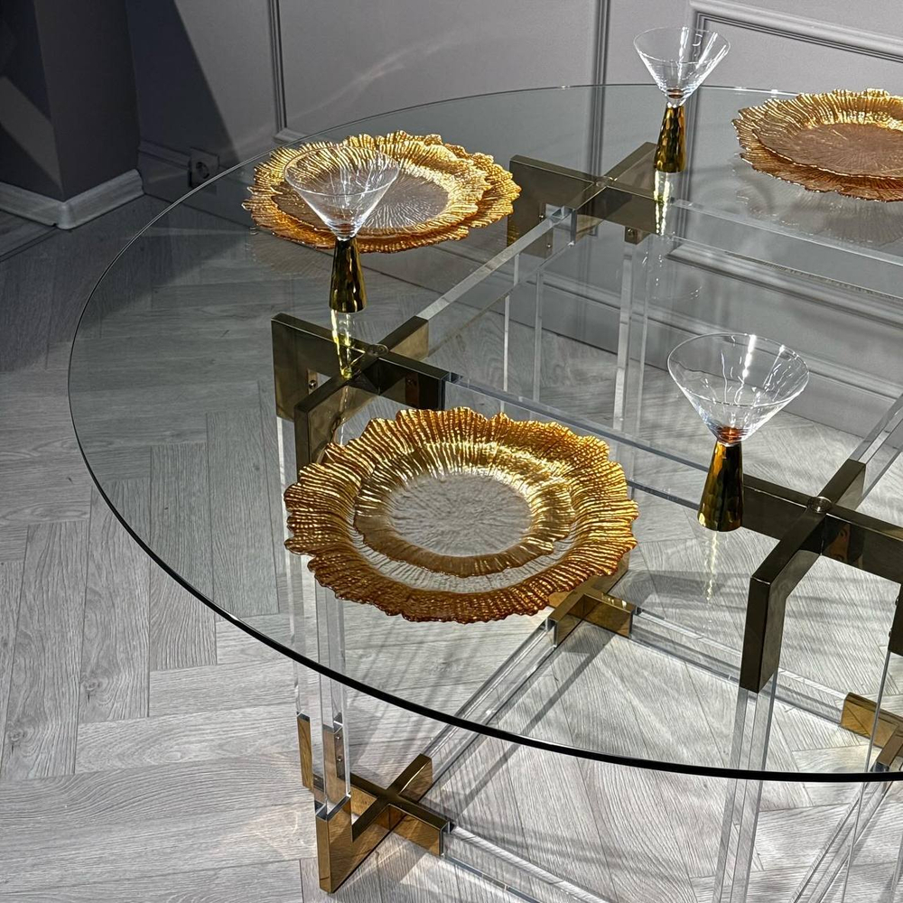 Стол обеденный Ist Casa Никсон, 140х75 см, прозрачный