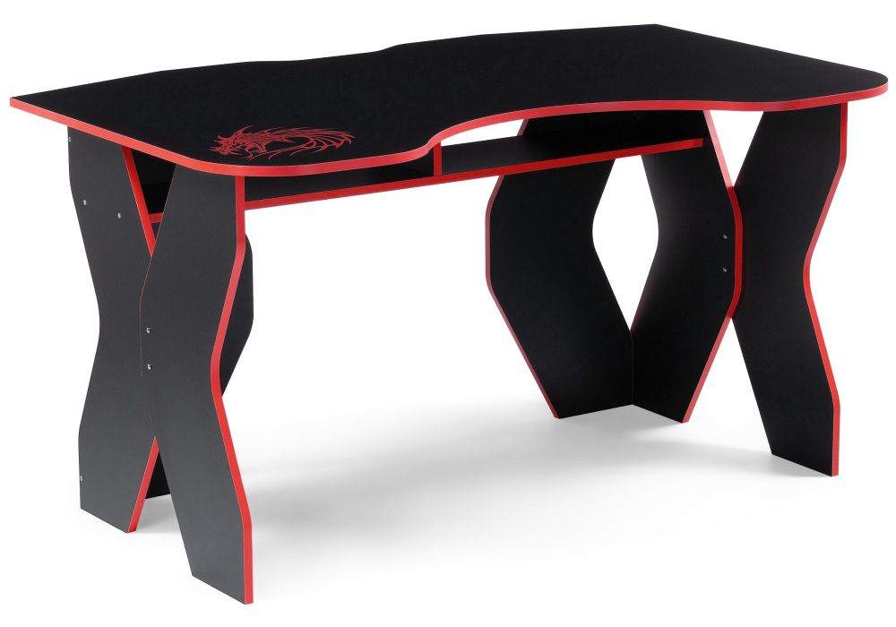 Компьютерный стол Вивианн 140х89х75 красный / черный