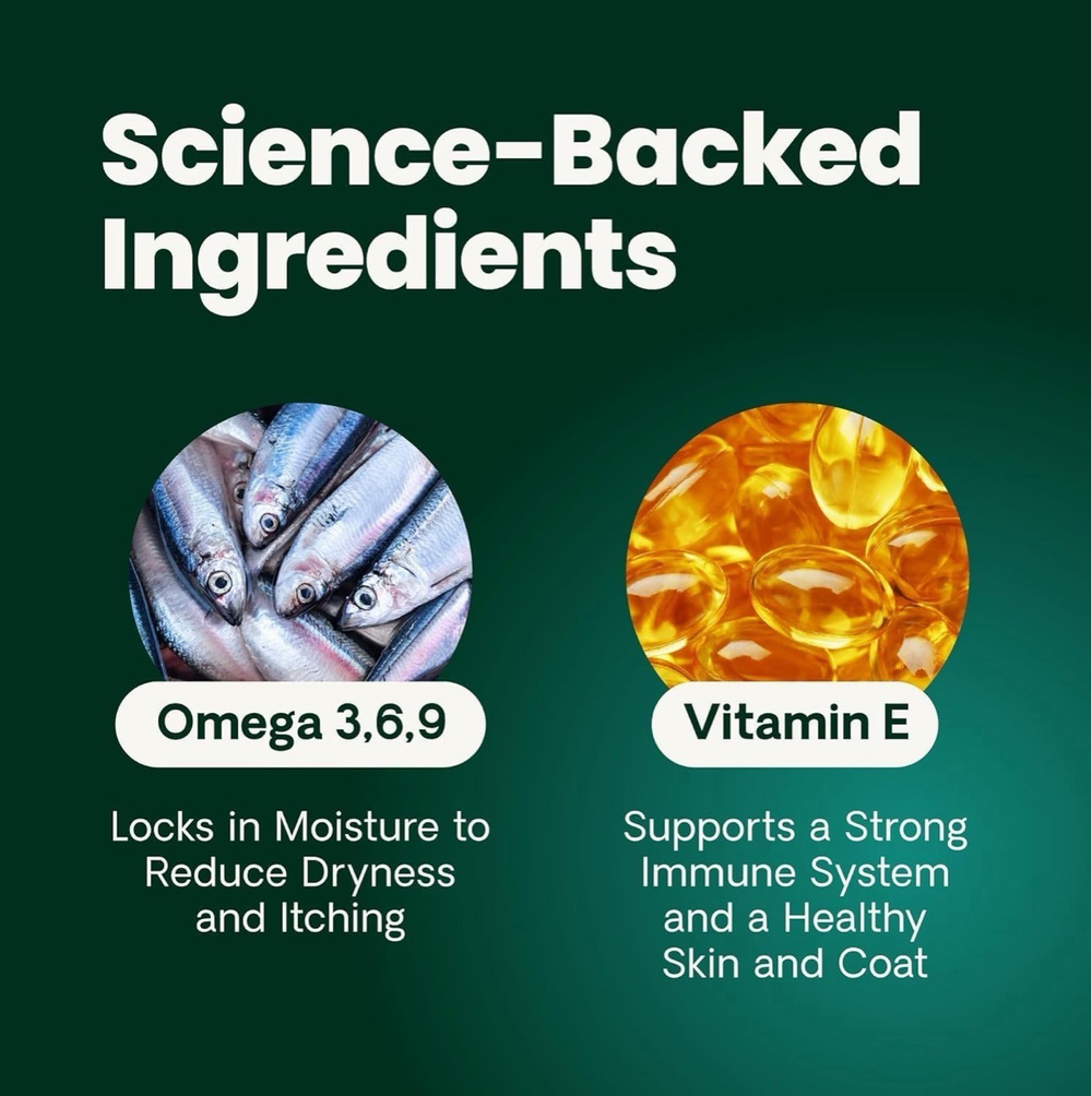 VetriScience OMEGA 3 6 9, для кошек и собак, капсулы