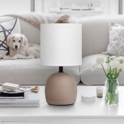 Настольная лампа Rivoli Sheron 7044-503 1 * Е14 40 Вт керамика коричневая с абажуром | Rivoli