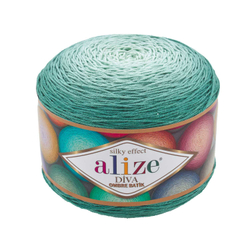 Дива омбре батик (Diva ombre batik) пряжа Alize 100% микрофибра 1х250гр/875м 7369 морская волна