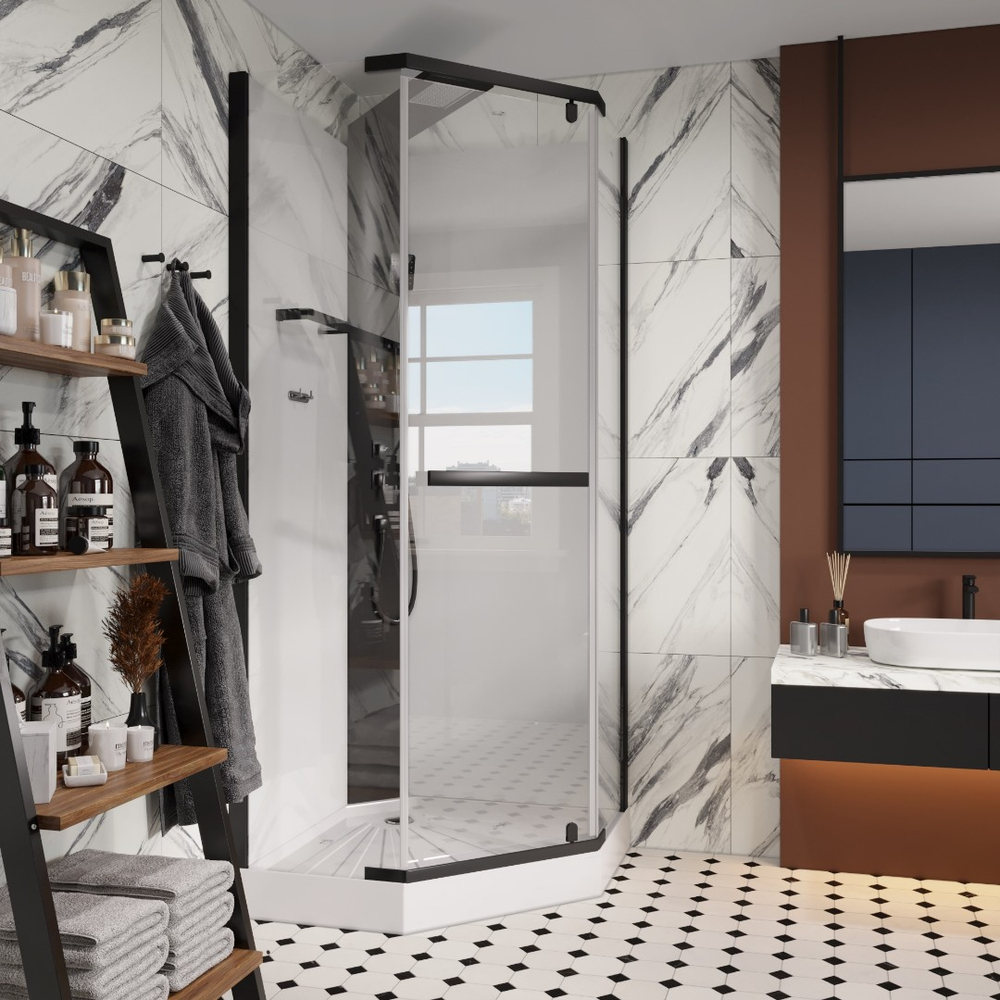 Душевая кабина Ceruttispa (ЧеруттиСпа) CHIKA901B, с низким поддоном, 90x90x225