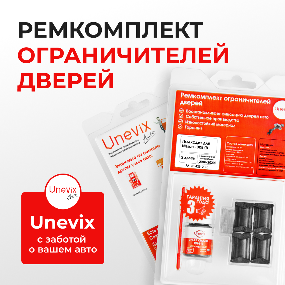 Ремкомплект ограничителей дверей Nissan JUKE (I) F15 (2 двери, тип 25) 2010-2020