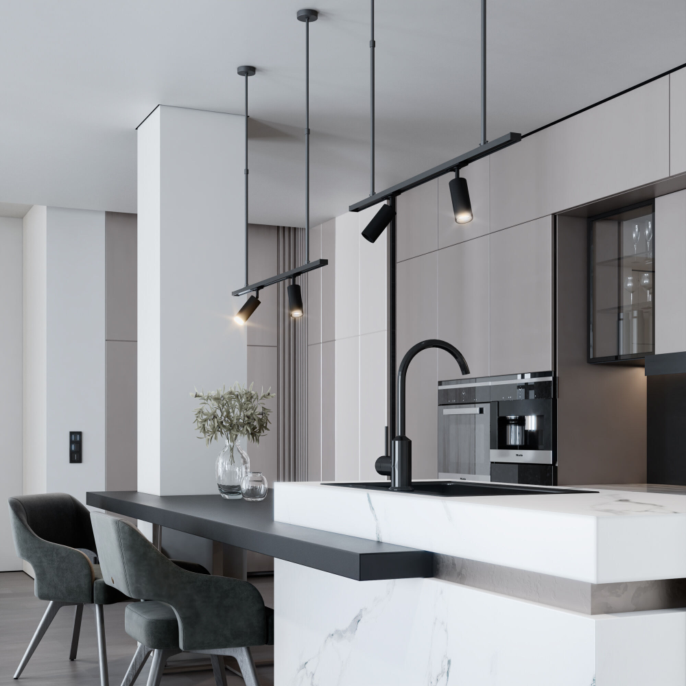 Штанга для однофазного шинопровода Elektrostandard 500-1000мм 85136/00 черный