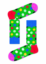 Зеленые носки Big Dot Sock в цветной горох (Размер: 29) (Цвет: зеленый)