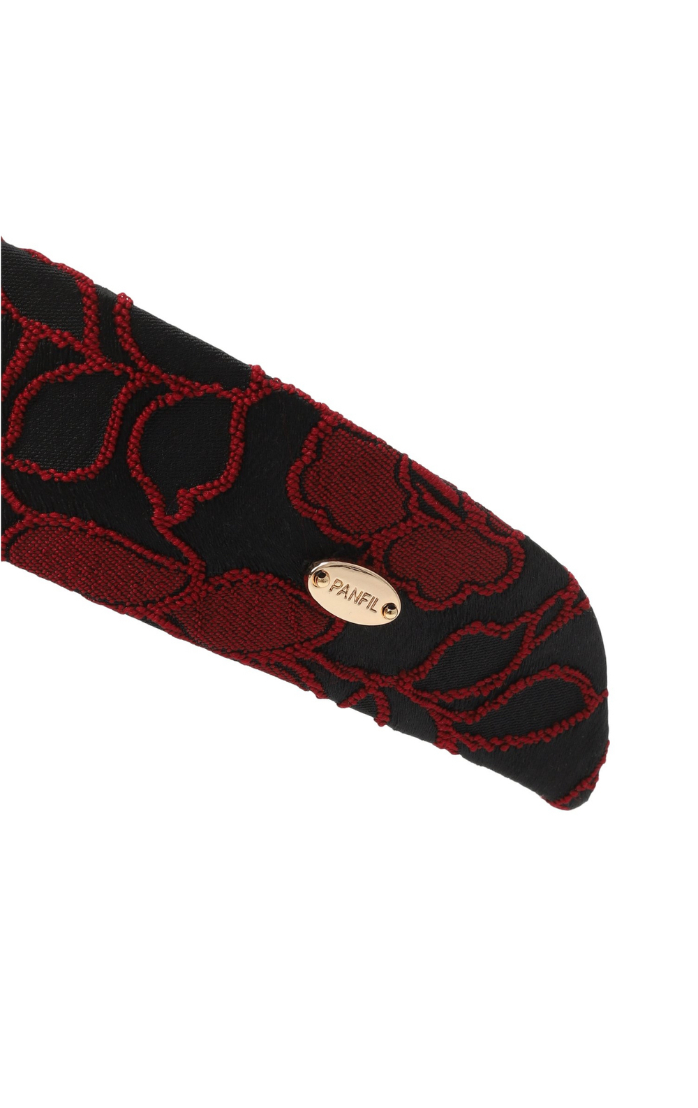 Кокошник из черно-красного жаккарда