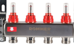 ROMMER RMS-1200-000004 ROMMER Коллектор из нержавеющей стали с расходомерами 4 вых.