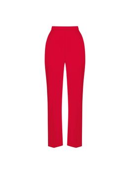 Брюки зауженные из атласа