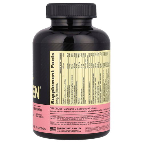 Optimum Nutrition, Opti-Women®, мультивитаминная добавка для активных женщин, 120 капсул