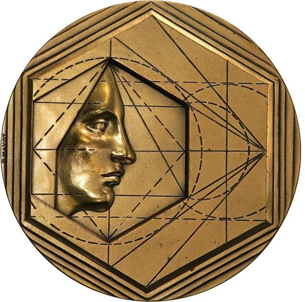 France, Fifth Republic, Commissariat Général du Plan, Gilt Bronze Medal, 1996