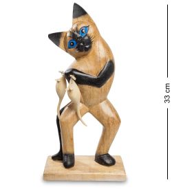 40-032 Статуэтка «Кот с уловом» суар 33 см