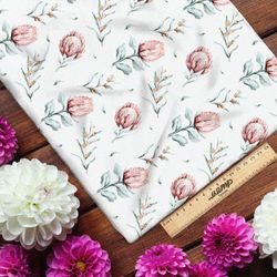 Ткань ниагара цветок на стебле