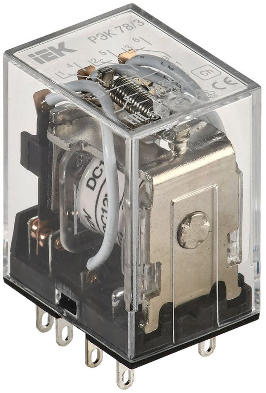 Реле промежуточное РЭК78/3(MY3) 5А 12В DC IEK