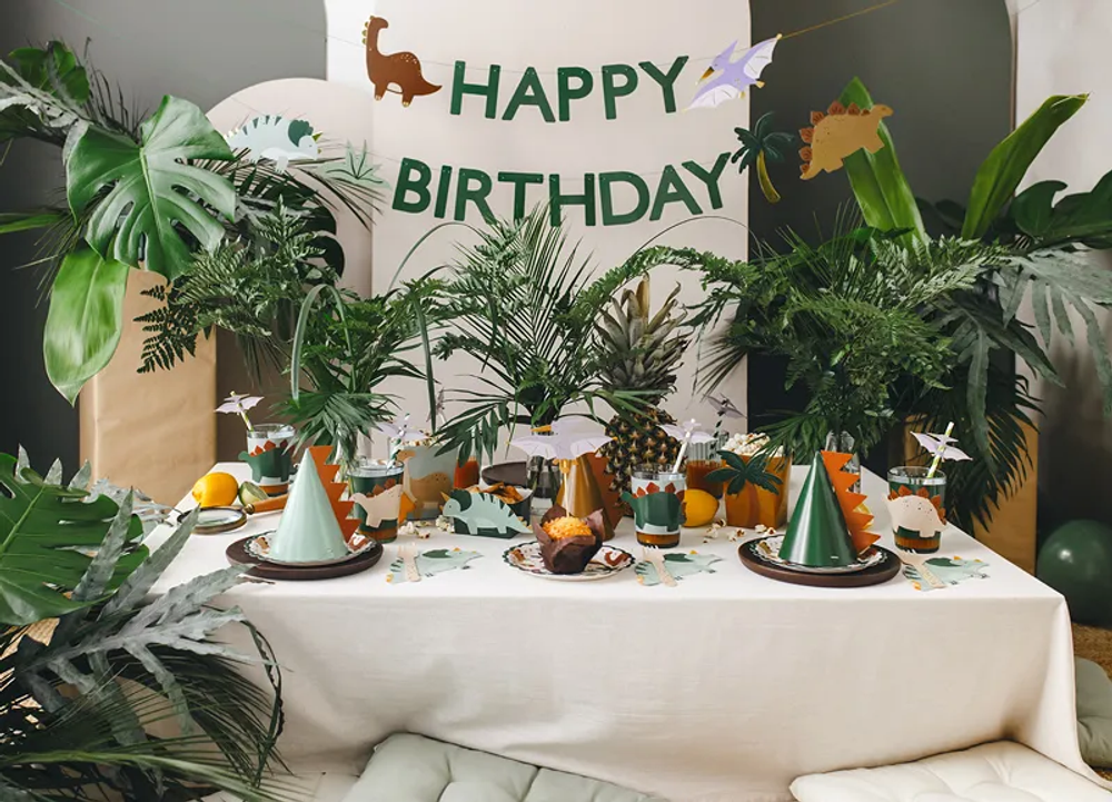 Гирлянда Happy Birthday "Динозавры" 3 м