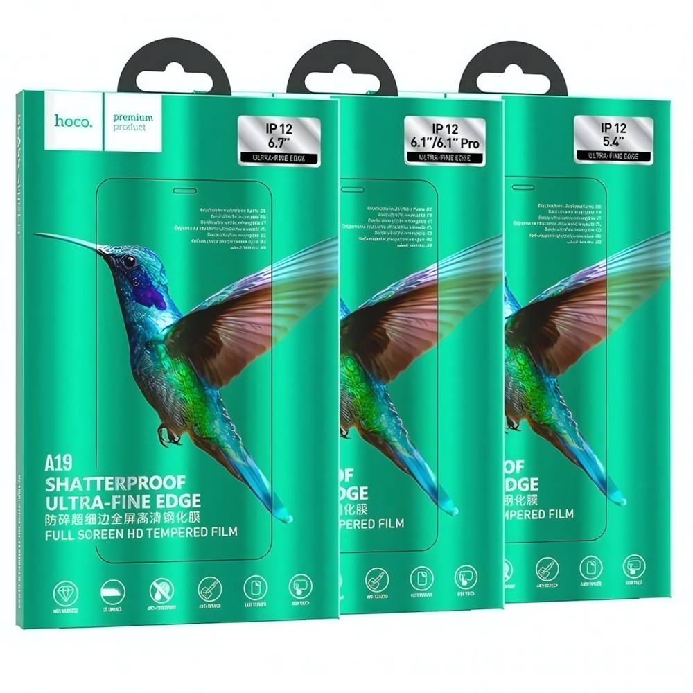 Защитное стекло Hoco для iPhone 12 Mini на полный экран, 012051