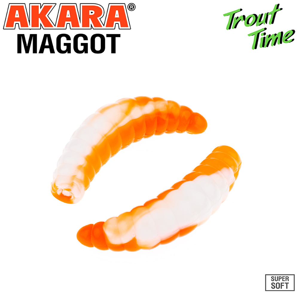 Силиконовая приманка Akara Trout Time MAGGOT 1,6 Cheese 468 (10 шт.)