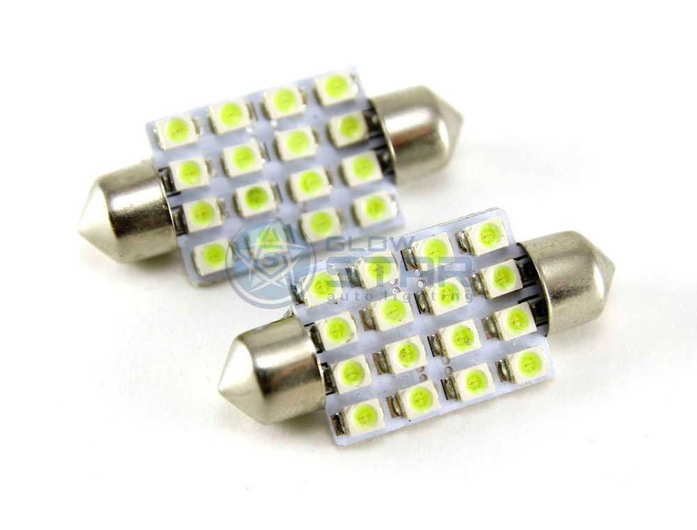 Светодиодная лампа C5W 39мм-16 SMD1206, 1шт