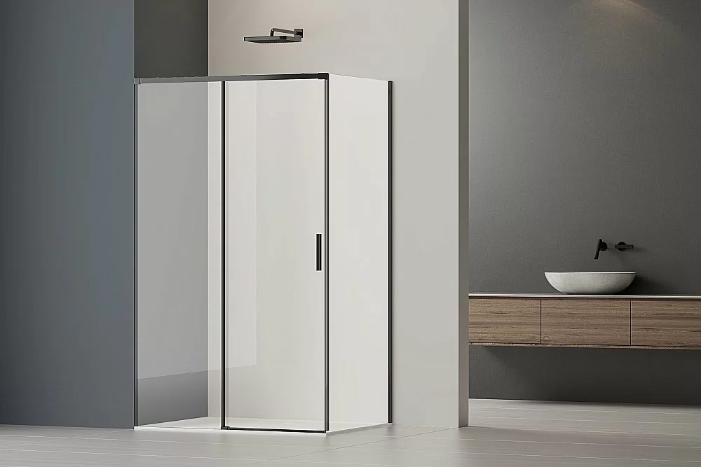 Душевой уголок Vincea Soft 2 100х80 VSR-3SO28010CLB стекло прозрачное/профиль черный
