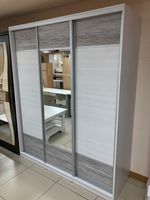 Шкаф-купе 3-х ств.с 1 зеркалом Пальмира Выбеленное дерево/артвуд темный