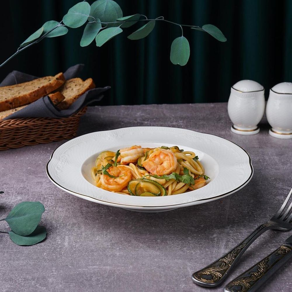 Тарелка глубокая 275 мл d 23 см h4,2 см Gold Aristocrat Noble [6]