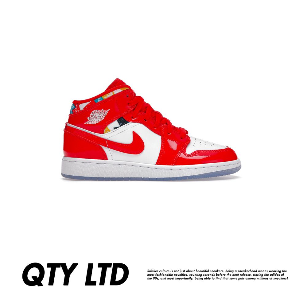 Кроссовки Jordan 1 Mid GS &quot;Barcelona Red&quot;