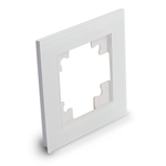 Рамка 1-местная, стекло, STEKKER, GFR00-7001-01, серия Катрин, белый 39517