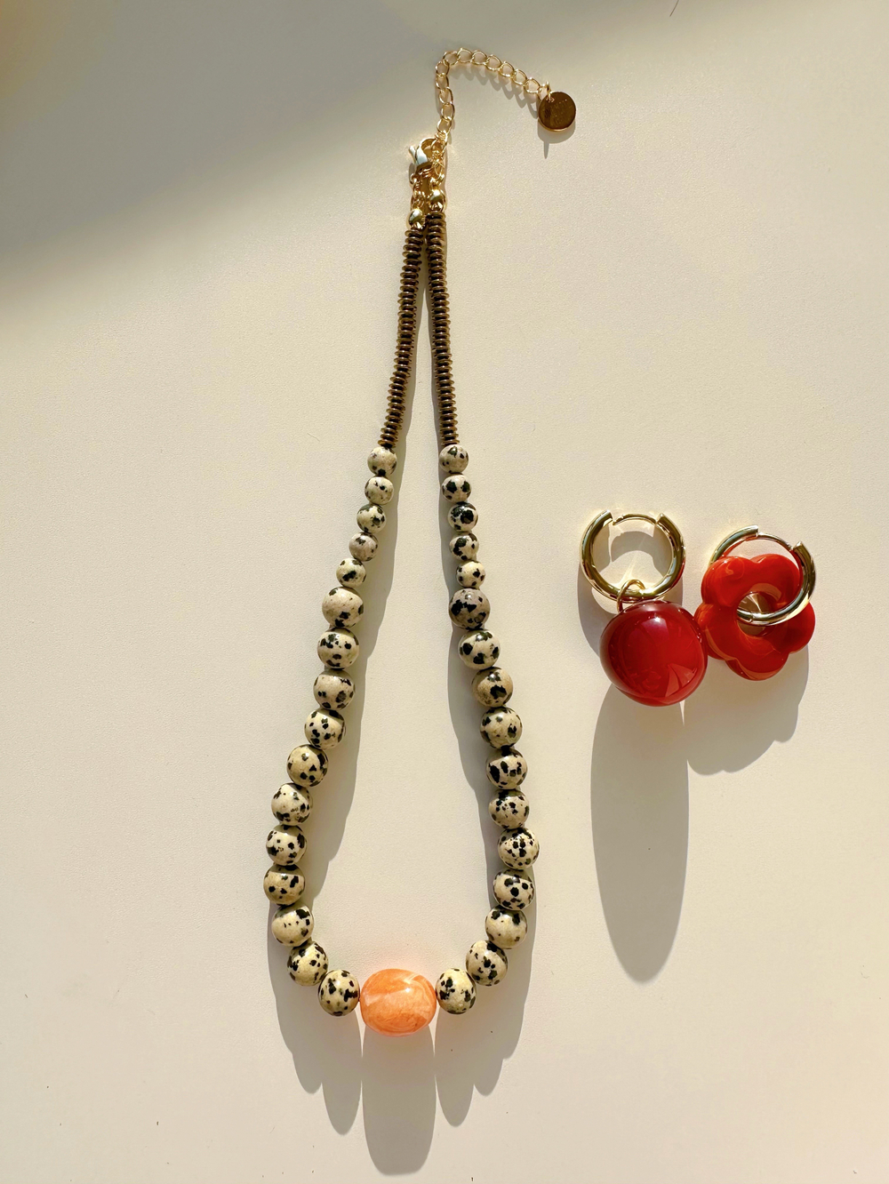 Ожерелье Саванна с агатом Ботсвана