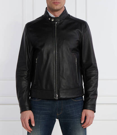Кожаная куртка Mansell1 BOSS BLACK - черный(50510765)