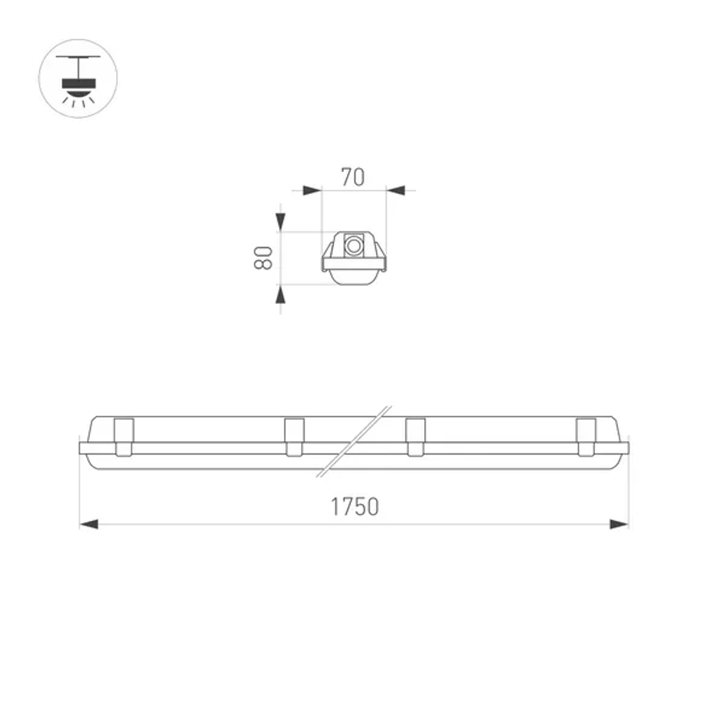 Светильник ALT-DALLAS-L1750-60W Day4000-MIX (WH, 120 deg, 230V) (Arlight, IP66 Пластик, 5 лет) 056912