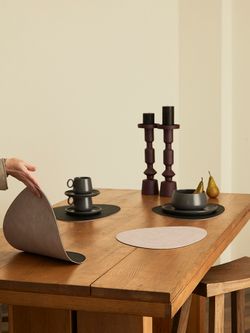 Набор из 4-х двухсторонних сервировочных салфеток Drop, 33х41 см, черный/светло-серый