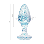 Голубая акриловая анальная втулка 8см ToyFa Basic 881305-14